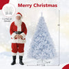Lucktree White Pre-Lit Artificial Christmas Tree with Warm White & 3-Color LED Lights