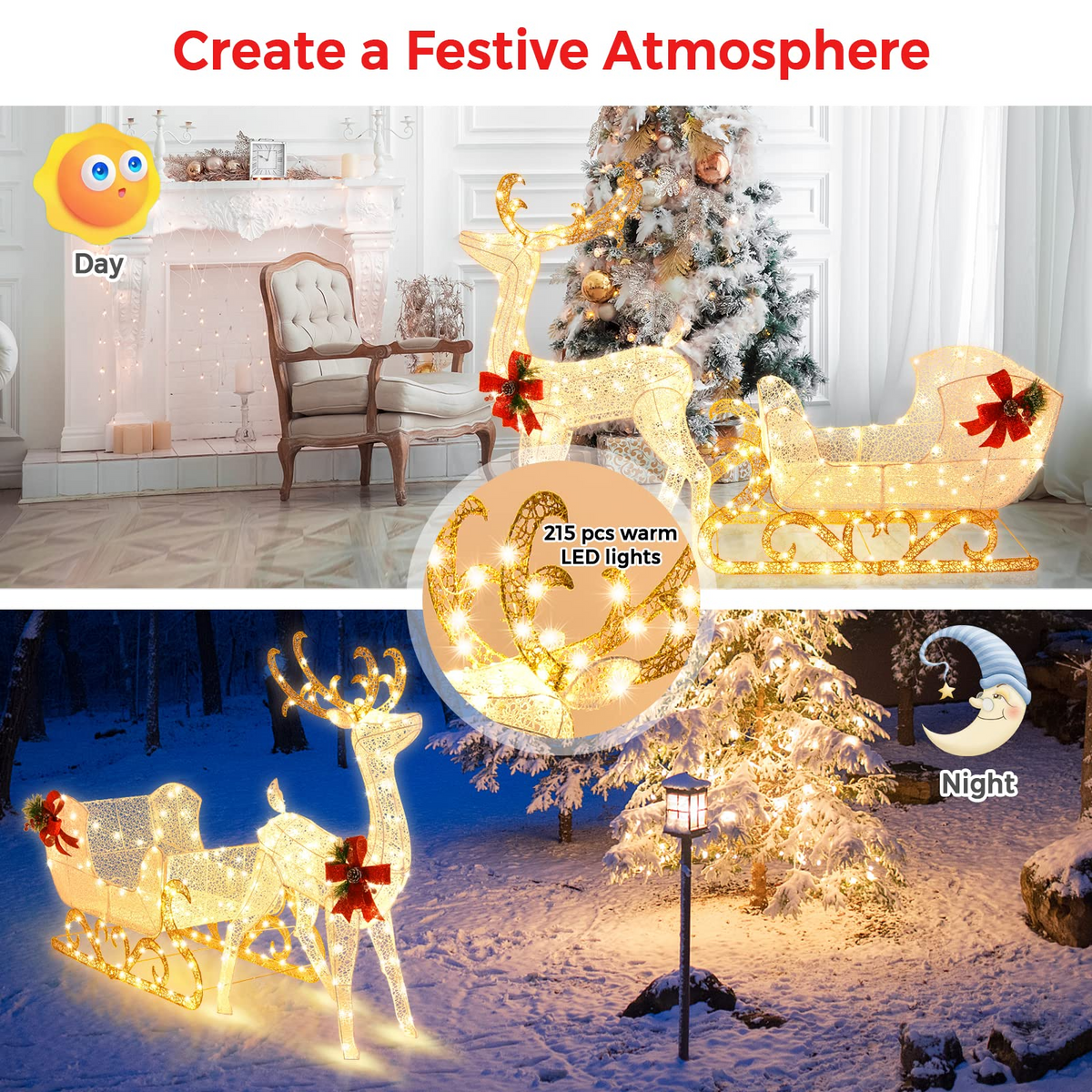 6 FT Christmas Lighted Outdoor Yard Decoration - Lucktree