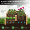 Lucktree Raised Garden Bed, Wood Planter Box for Vegetables Flowers Fruit Herb, Easy Assembly (42.5" Lx34.5 Wx14.5 H)