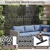 Lucktree 72''H x 48''W Freestanding Metal Privacy Screen with Stable Legs