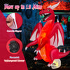 Lucktree 8 FT Halloween Inflatable Fire Dragon, Blow-up Red Dragon