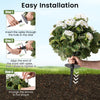 Lucktree 22.5” Artificial Begonia Ball Trees Set of 2 with Ground Spikes