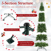 Lucktree 12 FT Tall Pre-Lit Hinged Xmas Tree with Quick Power Connector