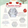 Lucktree 6ft Pre-Lit Artificial Christmas Tree with 300 Multi-Color & Warm-White Fairy LED Lights