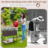 Lucktree Raised Garden Bed with Legs, Rattan Elevated Planter Box w/Storage Shelf