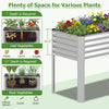 Lucktree Galvanized Raised Garden Bed with Legs Set 1/2 46"x24"x31" Metal Elevated Planter Box