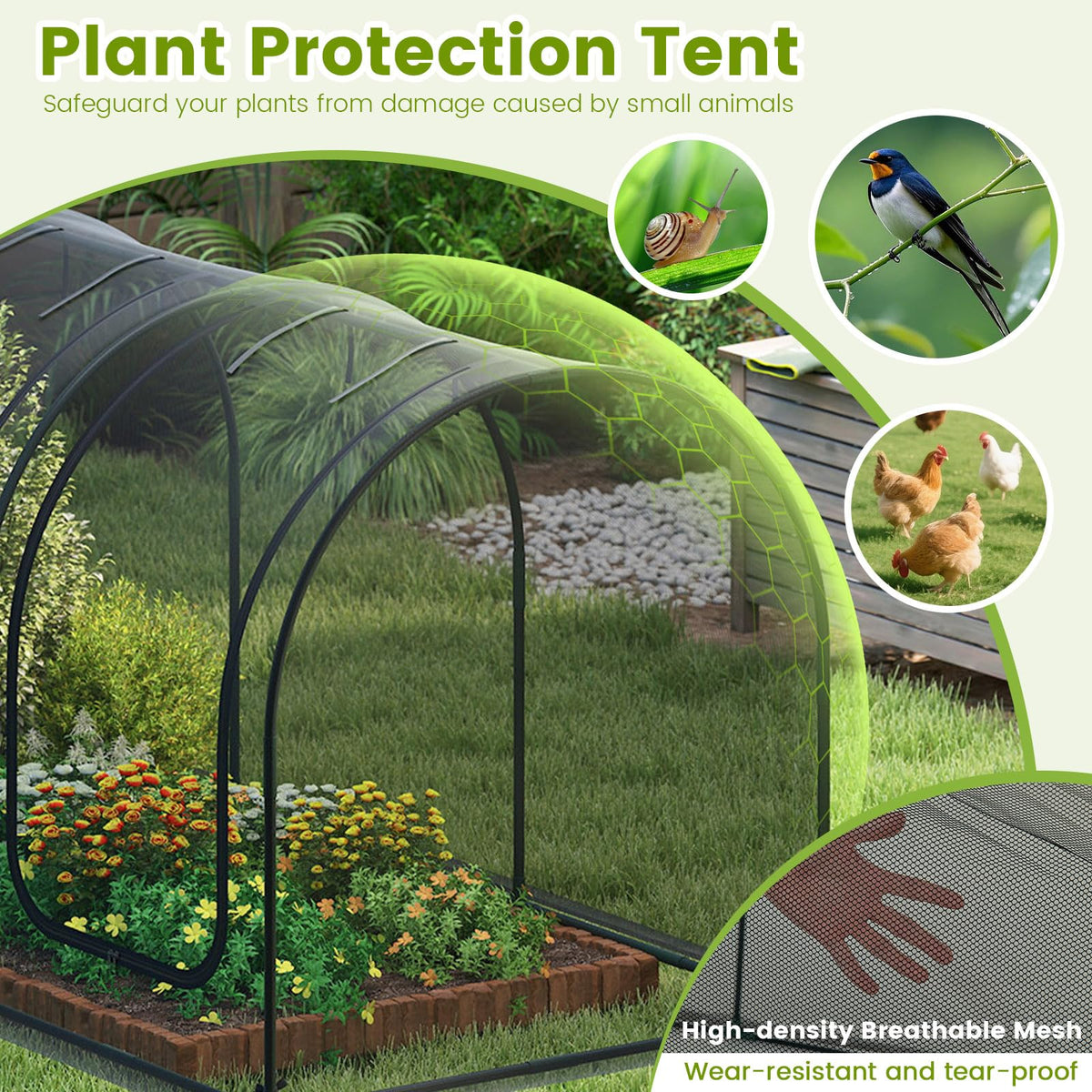 Lucktree 108” x 48” x 47” Tunnel Crop Cage