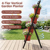Lucktree 4-Tier Vertical Garden Planter with 4 Container Boxes & Drainage System (1/2)