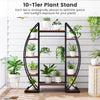Lucktree Plant Stand Indoor with Grow Lights 10-Tier 63" Tall Metal Plant Shelf
