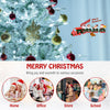 Lucktree 6/7/8 ft Pre-Lit Snow Flocked Christmas Tree, Artificial Hinged Xmas Tree with 661/1119/1447 PVC & PE Tips