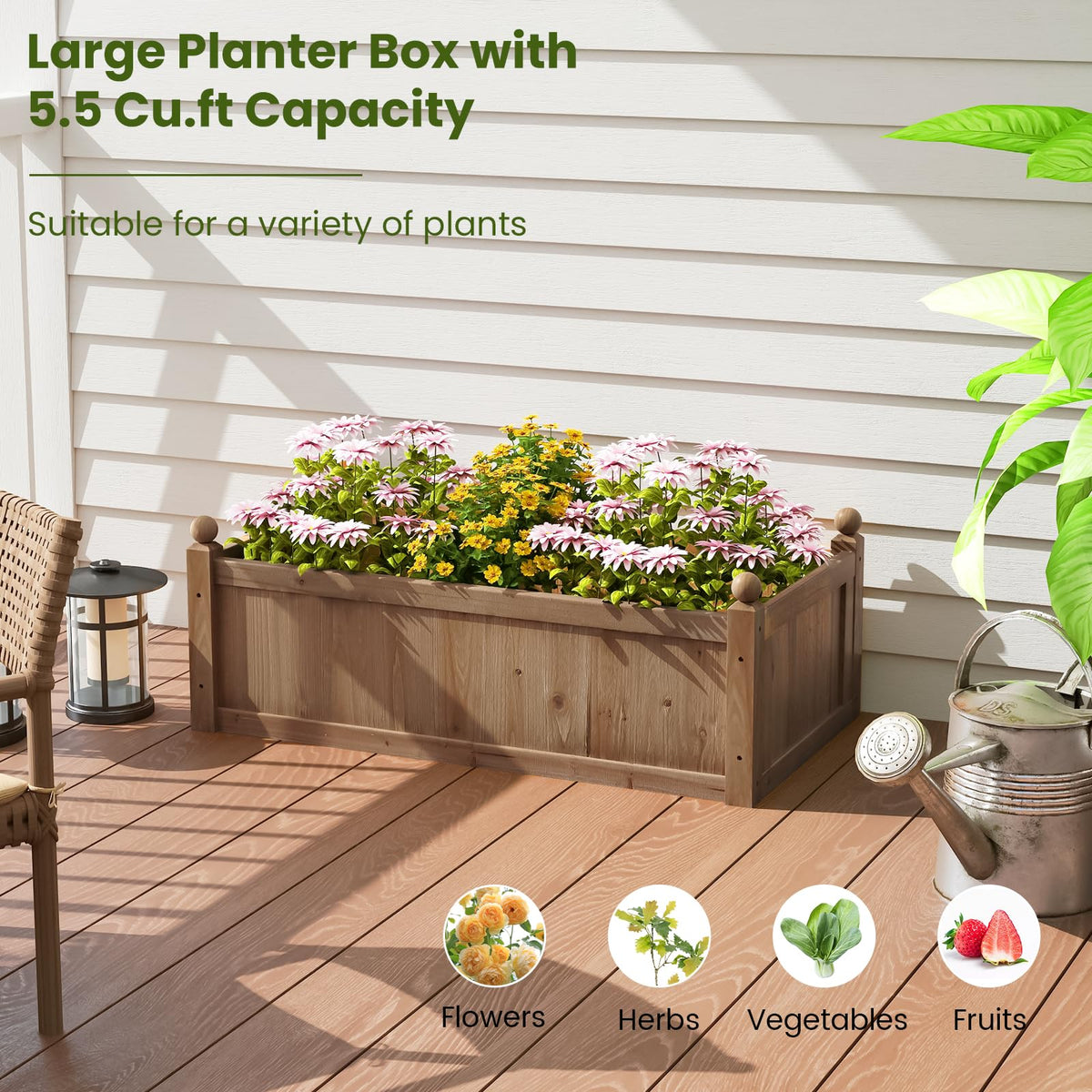 Lucktree Wood Raised Garden Bed