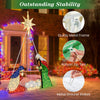 Lucktree 6 FT Lighted Nativity Scene, Holy Family Set Christmas Decoration with 240 LED Lights