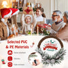 Lucktree 24” Pre-Lit Artificial Christmas Wreath, Snow Flocked Xmas Wreath with 35 Battery Operated Warm White LED Lights