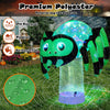 Lucktree 6 FT Halloween Inflatable Spider with Multi-Color Rotating Light