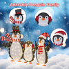 Lucktree Set of 3 Lighted Christmas Penguins with LED Lights Outdoor Glowing Holiday Display