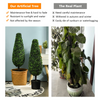 Lucktree 3ft Artificial Boxwood Tower Topiary Trees, 2 Pack Faux Decorative Plants in Cement-Filled Plastic Pot - LucktreeUS