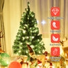 4ft Pre-Lit Christmas Tree, Artificial PVC Xmas Tree with 100 Warm White LED Lights and Stable Triangular Stand - LucktreeUS