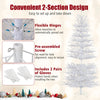 Lucktree 7ft Pre-Lit Artificial Christmas Tree with 923 Multicolored LED RGB Lights