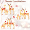 Lucktree 3-Piece Large Lighted Christmas Reindeer Family, Light up Xmas Decorations w/440 LED Lights