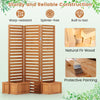 Lucktree Outdoor Wooden Privacy Screen with Planter Box