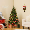 Lucktree Pre-Lit Artificial Christmas Tree with 7 Lighting Modes & Folding Metal Stand