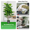 Lucktree Fake Fiddle Leaf Fig Tree, 2-Pack 51'' Tall Artificial Tree Greenery Plants in Pots W/100 Leaves - LucktreeUS
