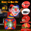 Lucktree 5 Ft Halloween Inflatable Clown, Blow up Circus Clown Box