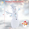Lucktree 5 FT Lighted Snowman Christmas Outdoor Decoration with Hat, Scarf & Stars