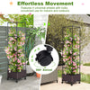 Lucktree Raised Garden Bed with Tomato Cages, 67” Adjustable Height