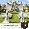 Lucktree Metal Garden Arbor | 7.5 FT Heavy Duty Arch Trellis for Climbing Plants