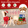 Lucktree Lighted Christmas Dog with Sleigh & Gift Boxes Combo Decorations