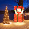 Lucktree Lighted Snowman in Gift Box Christmas Decoration