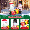 Lucktree 5FT Christmas Inflatables, LED Lighted Xmas Double Inflatable Snowmen Holding Gift Boxes