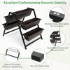 Lucktree Set of 2 Vertical Raised Garden Bed, 5 Planter Boxes Container w/ Drainage Holes