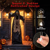 Lucktree 5.3 FT Halloween Animatronics Standing Hunchback Witch Decorations