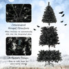 Lucktree 7 FT Artificial Halloween Tree, Pre-Lit Black Christmas Tree with Bendable Top Section