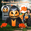 Lucktree 3.3 FT Halloween Inflatable Pumpkin Head Ghost Broke Out from Window