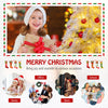 Lucktree 6ft Pre-Lit Snow Flocked Christmas Tree, Artificial Hinged Full Xmas Tree with 519 PVC & Pine Needles