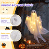 5 FT Halloween Hanging Swing Ghost Decoration with LED Lights