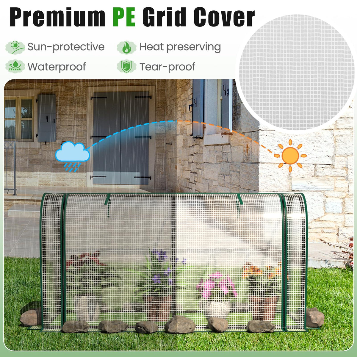 Lucktree Raised Garden Bed with Cover