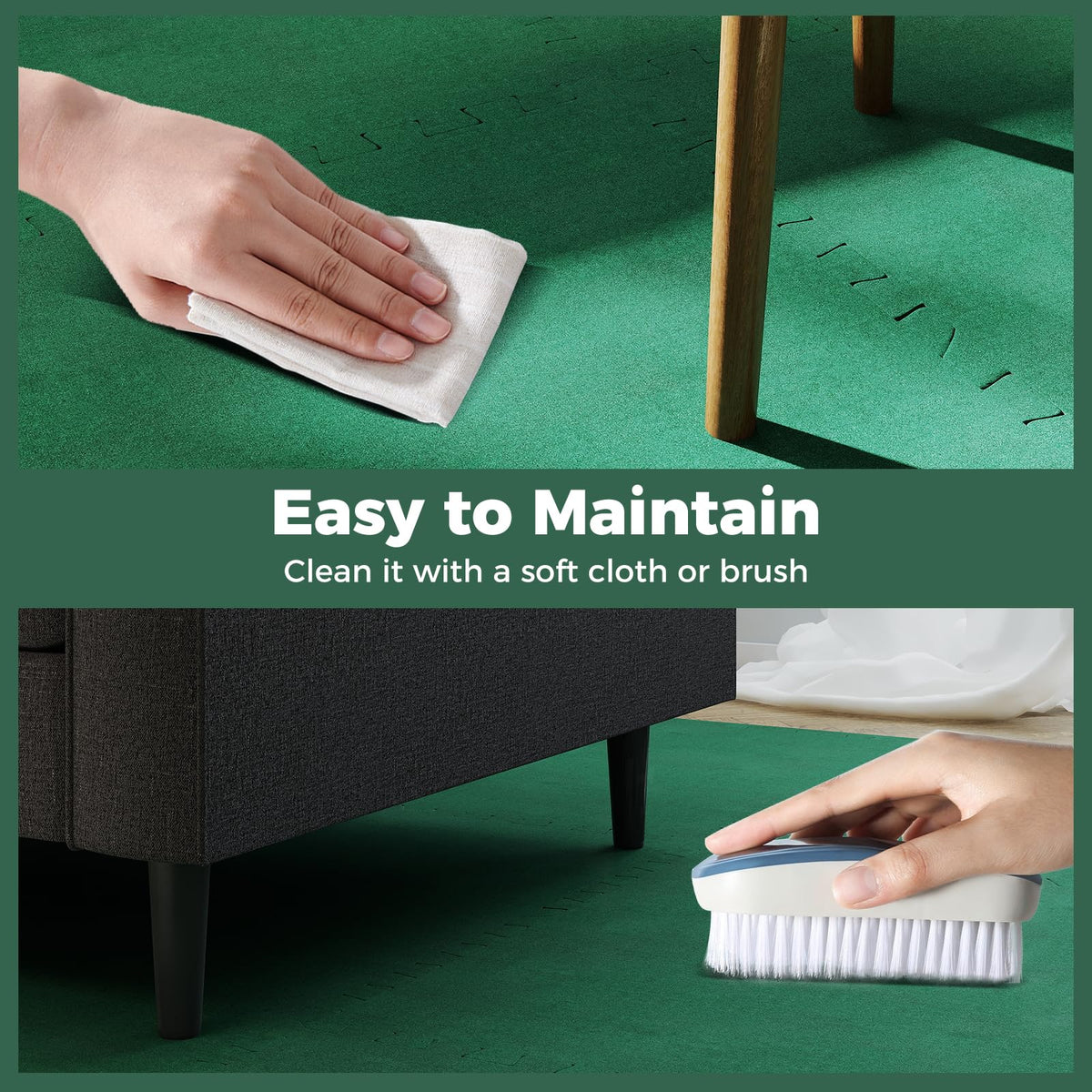 Lucktree 25 Pack-100 Sq.Ft. Foam Floor Tiles for Living Room