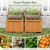 Lucktree Wood Raised Garden Bed with Trellis