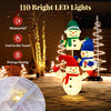 Lucktree 5 FT Christmas Lighted 3 Stacked Snowman Decoration