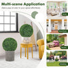 Lucktree 2 PCS 16 Inch Artificial Plant Topiary Ball, Round Faux Boxwood Balls Outdoor, Wedding and Home Décor