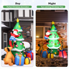 Lucktree 7 Ft Inflatable Christmas Tree with Santa Claus Dog & Gift Boxes