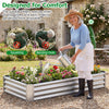 Lucktree 6 x 3 x 1 FT Galvanized Rectangular Metal Raised Garden Bed (1/2)