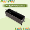 Lucktree 38”x12”x14" Wicker Raised Garden Bed with Wheels