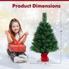 Lucktree Tabletop Battery Operated Small Fir Xmas Tree with Warm White LED Lights