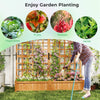 Lucktree Large Raised Garden Bed with Trellis and Roof