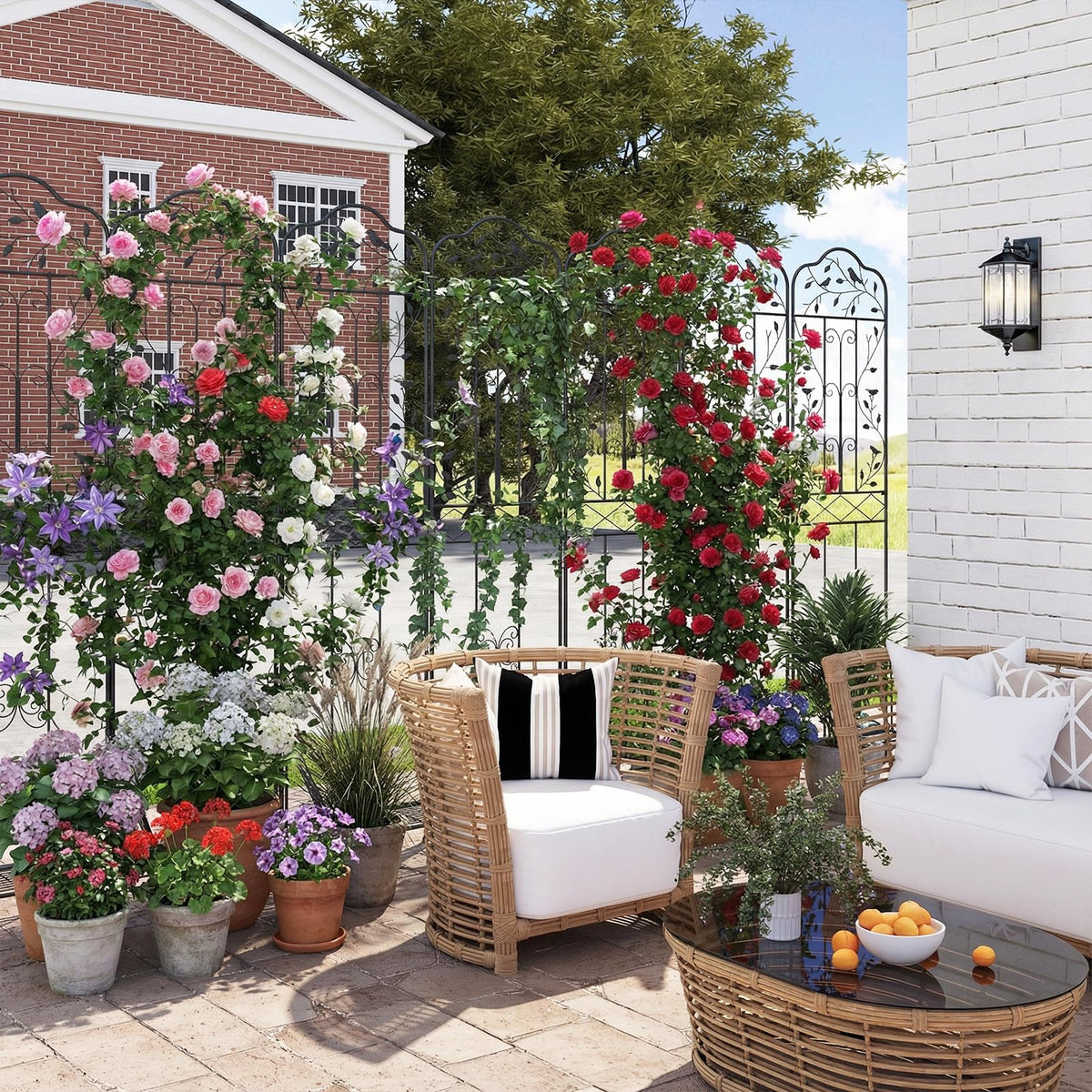 Lucktree Metal Garden Trellis for Climbing Plants
